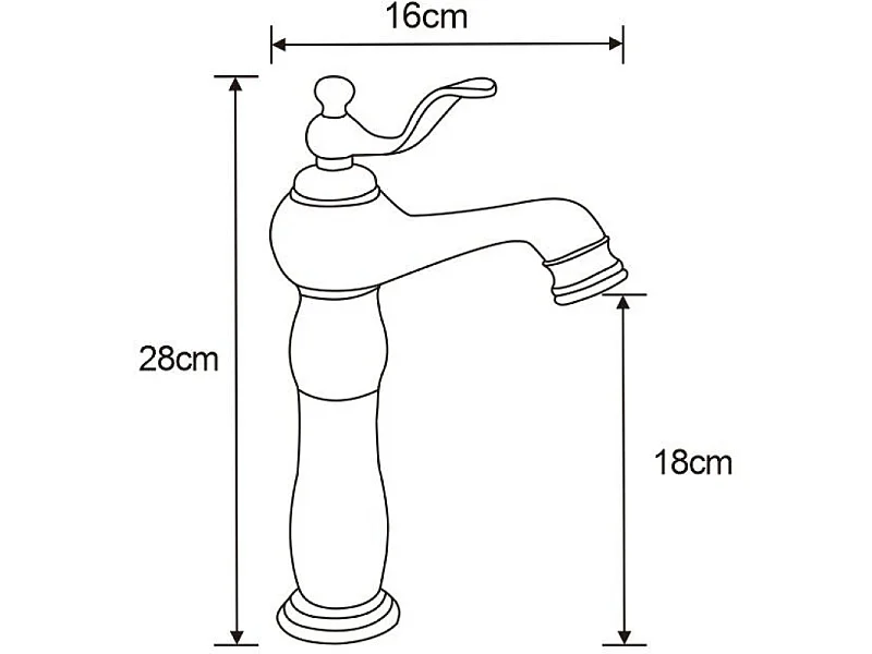 Mexen Vela robinet de lavabo haut, doré - 744510-50