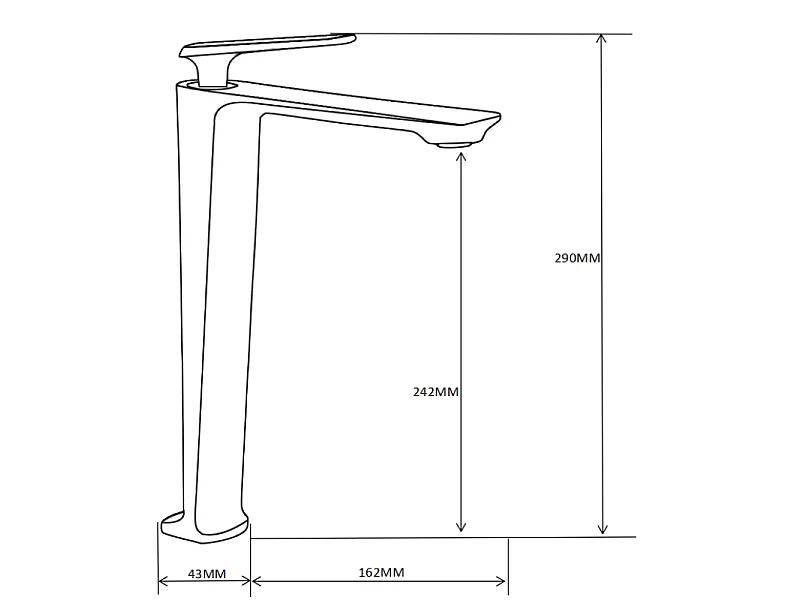 Mexen Ares robinet de lavabo haut, doré - 744110-50