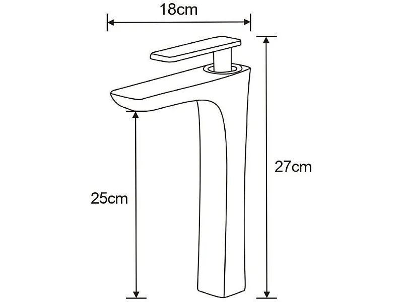 Mexen Indus robinet de lavabo haut, chrome - 744610-00