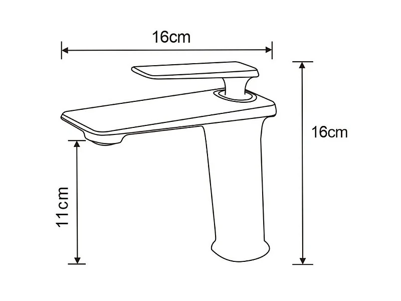 Mexen Purus robinet de lavabo, chrome - 745800-00