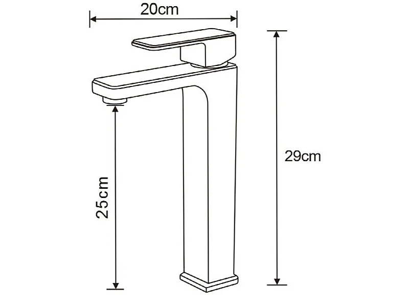 Mexen Cetus robinet de lavabo haut, doré - 744310-50
