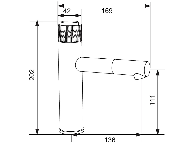 Mexen Diamond robinet de lavabo, doré - 71500-50