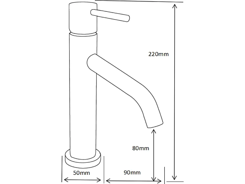 Mexen Rumba robinet de lavabo, noir - 73500-70