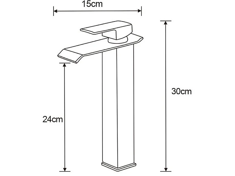 Mexen Apus robinet de lavabo haut, chromé - 744710-00