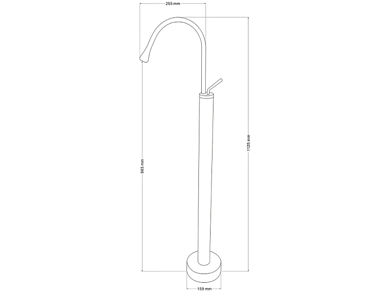 Mexen Dorado rubinetto lavabo a colonna, nero - 747334-70