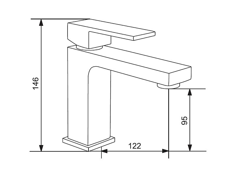 Mexen Uno robinet de lavabo, or - 71400-50