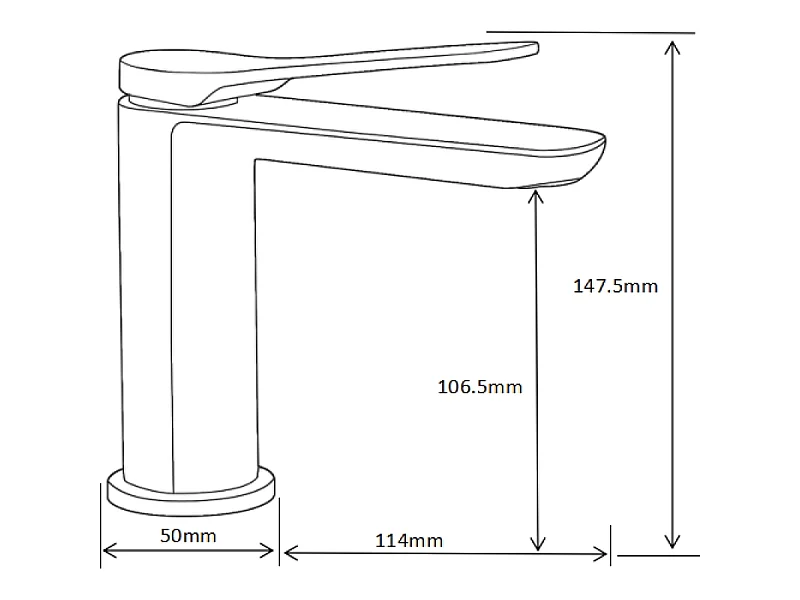 Mexen Largo robinet de lavabo, noir - 73700-70