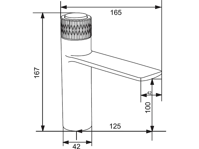 Mexen Zero+ robinet de lavabo, chrome - 71600-00