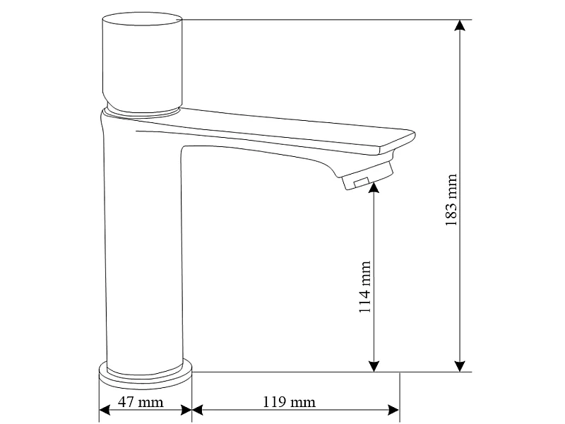 Mexen Royo One wastafelkraan, chroom/zwart - 72201-07