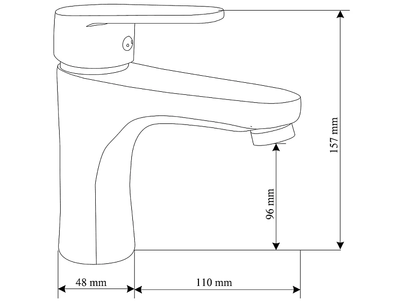 Mexen Kama robinet de lavabo, chromé - 72500-00
