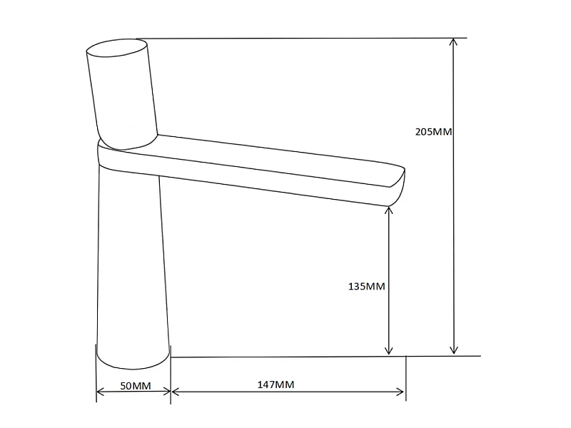 Mexen Nox robinet de lavabo, doré - 744200-50