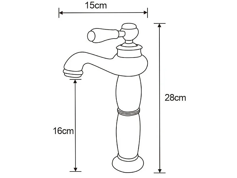Mexen Draco rubinetto lavabo alto, nero - 745410-70
