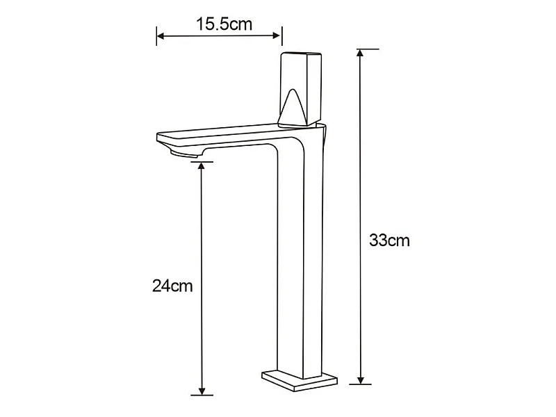 Mexen Crux high washbasin tap, chrome - 744410-00