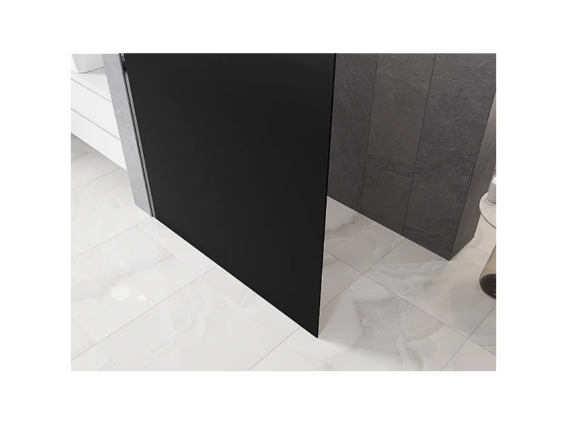 Mexen Kioto Duschwand Walk-in 140 x 200 cm, ombre schwarz 8 mm, chrom - 800-140-101-01-76