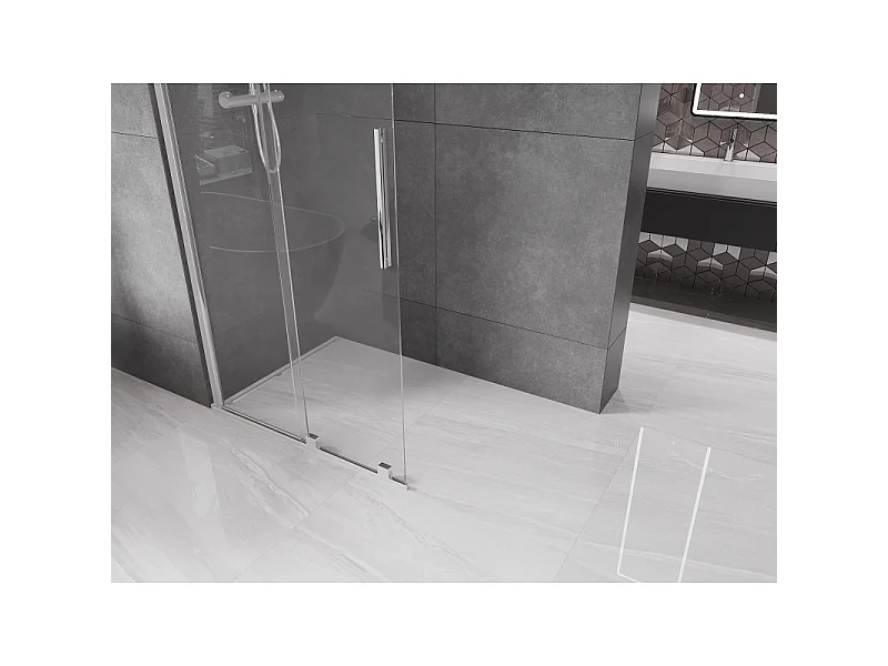 Mexen Velar paroi de douche coulissante Walk-in 120 x 200 cm, transparent 8 mm, chrome - 871-120-000-03-01