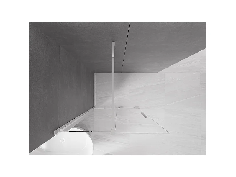 Mexen Velar paroi de douche coulissante Walk-in 120 x 200 cm, transparent 8 mm, chrome - 871-120-000-03-01