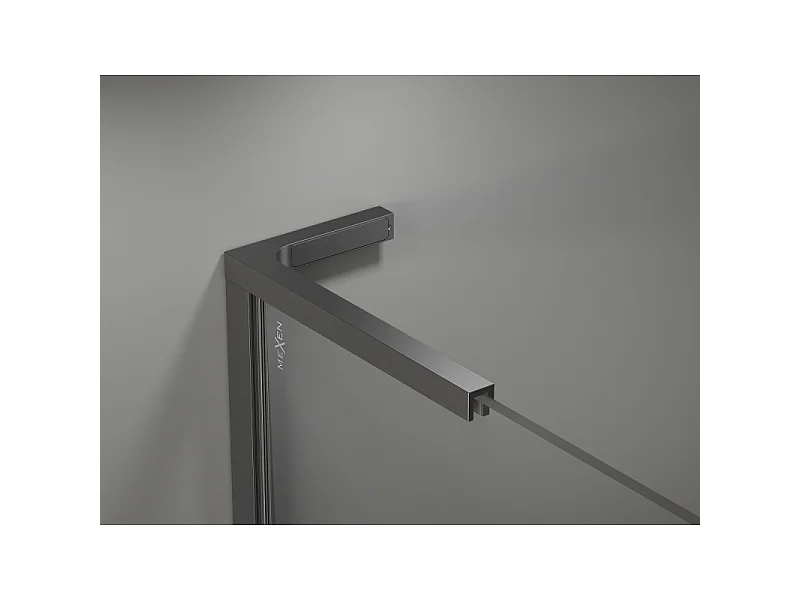 Mexen Kioto-X L paroi de douche Walk-in 70 x 200 cm, transparent 10 mm, métal canon - 800-070-107-95-00-X