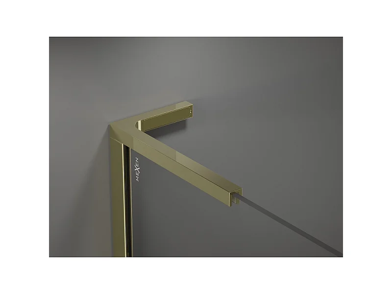 Mexen Kioto L douchewand Walk-in 80 x 200 cm, transparant, goud - 800-080-103-50-00