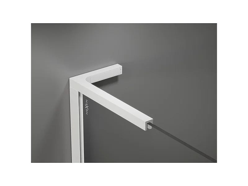 Mexen Kioto L douchewand Walk-in 110 x 200 cm, bevroren, wit - 800-110-103-20-30