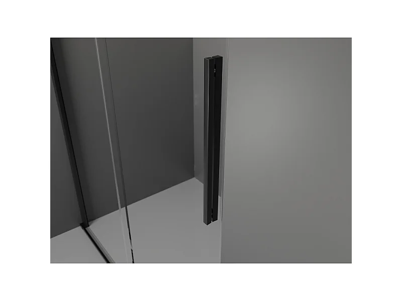 Mexen Velar sliding shower wall Walk-in 100 x 200 cm, transparent 8 mm, black - 871-100-000-03-70