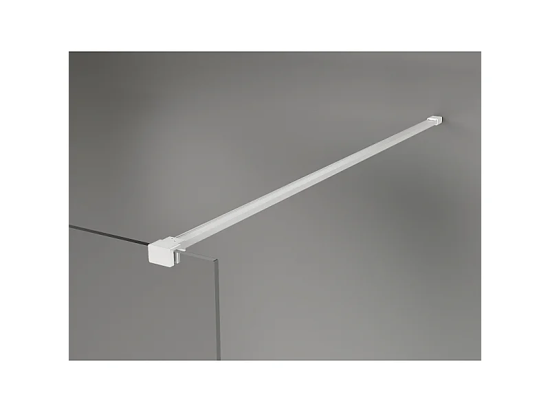 Mexen Lunar Walk-in Shower Wall Right 140 x 200 cm, Transparent 8 mm, White - 830-140-000-20-00-P