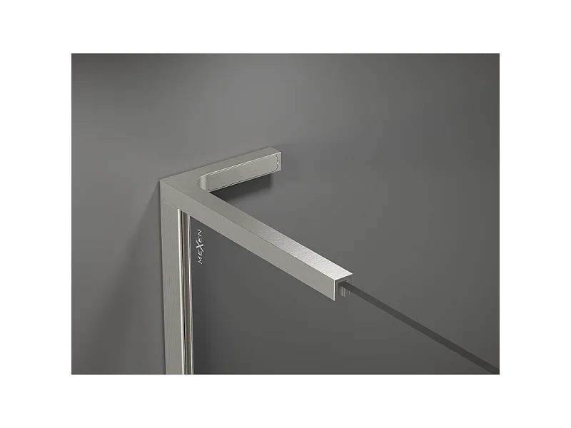 Mexen Kioto+ L paroi de douche avec étagère Walk-in 70 x 200 cm, graphite, nickel brossé - 800-070-123-97-40