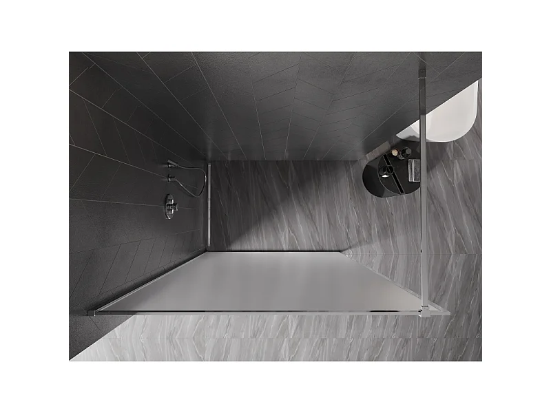Mexen Kioto-XF tuš stena Walk-in z okvirjem 50 x 202 cm, mat 10 mm, krom - 800-050-104-01-30-X
