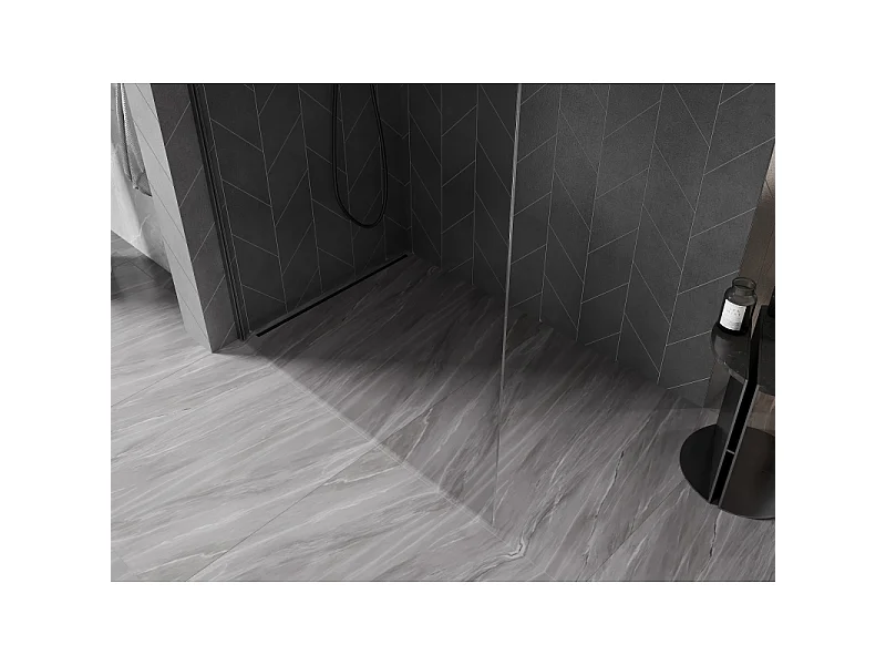Mexen Kioto-X L pršni paravan Walk-in 110 x 200 cm, prozoren 10 mm, ščetkan gun gray - 800-110-107-66-00-X
