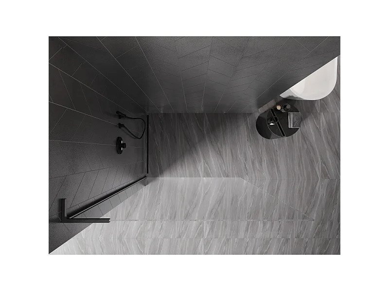 Mexen Kioto-X L pršni paravan Walk-in 110 x 200 cm, prozoren 10 mm, ščetkan gun gray - 800-110-107-66-00-X