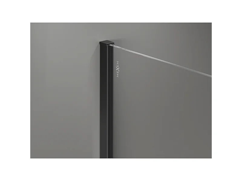 Mexen Kioto-X paroi de douche Walk-in 60 x 200 cm, graphite 10 mm, noir - 800-060-101-70-40-X