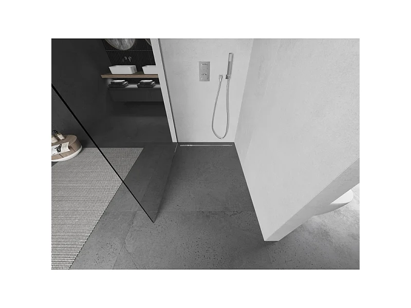 Mexen Kioto L panel de ducha Walk-in 80 x 200 cm, transparente, cromo - 800-080-103-01-00