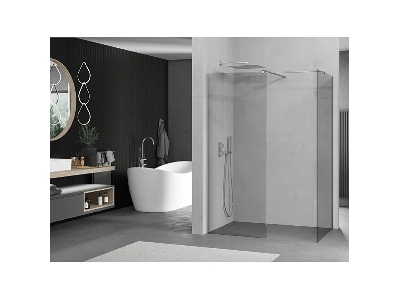 Mexen Kioto ścianka prysznicowa Walk-in 95 x 90 cm, transparent, chrom - 800-095-202-01-00-090