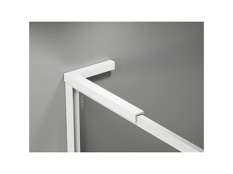 Mexen Kioto-XF L paroi de douche Walk-in avec cadre 50 x 202 cm, transparent 10 mm, blanc - 800-050-174-20-00-XF