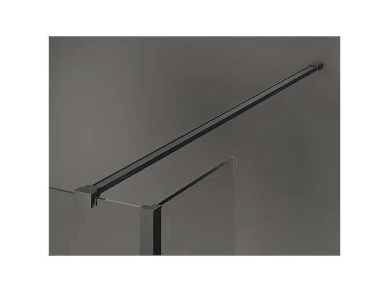 Mexen Kioto douchewand Walk-in 120 x 40 cm, zwart frame, gunmetal - 800-120-212-95-70-040