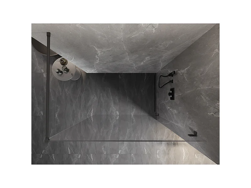 Mexen Lunar Duschwand Walk-in rechts 120 x 200 cm, transparent 8 mm, Gun Metal - 830-120-000-95-00-P