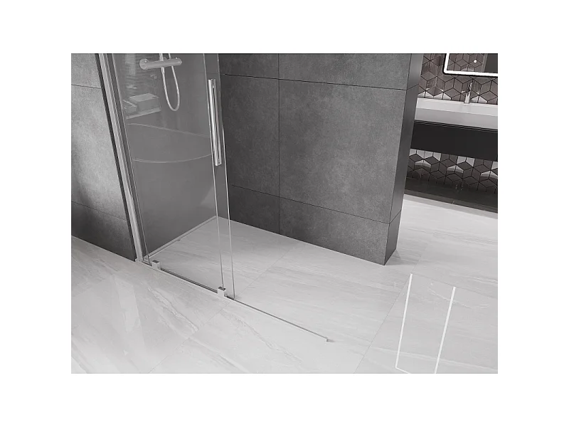 Mexen Velar Walk-in Shower Panel 160 x 200 cm, Transparent 8 mm, Chrome - 871-160-000-03-01
