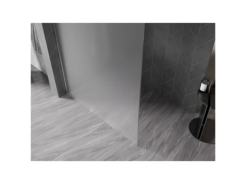 Mexen Kioto-X ścianka prysznicowa Walk-in 140 x 200 cm, szron 10 mm, chrom - 800-140-101-01-30-X