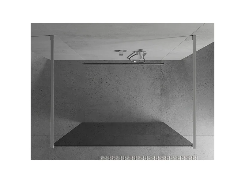 Mexen Kioto panel de ducha independiente 110 x 200 cm, grafito 8 mm, cromo - 800-110-002-01-40