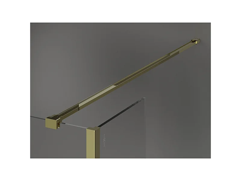 Mexen Kioto paroi de douche Walk-in 105 x 40 cm, transparent, dorée - 800-105-212-50-00-040