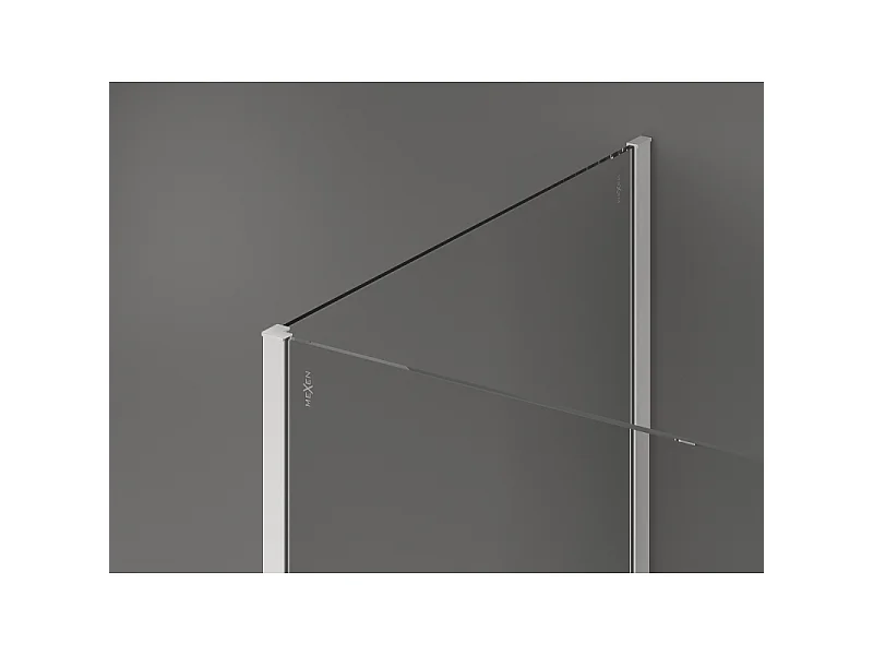 Mexen Kioto paroi de douche Walk-in 110 x 85 cm, transparent, blanc - 800-110-212-20-00-085