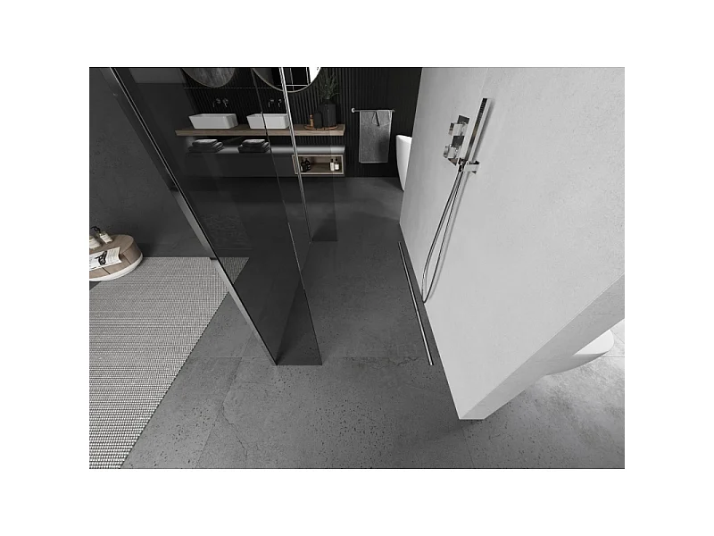 Mexen Kioto paroi de douche autoportante 160 x 30 x 30 cm, transparent, chrome - 800-160-030-222-01-00-030