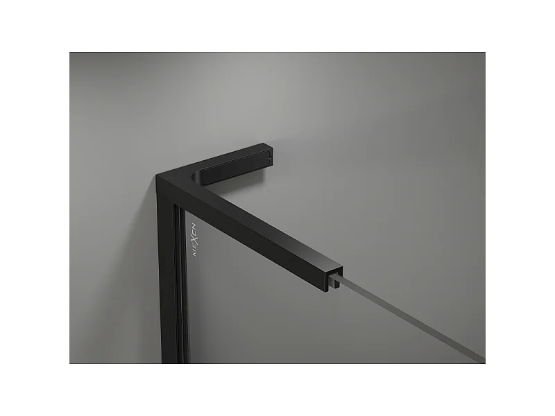 Mexen Kioto-X L parete doccia Walk-in 50 x 200 cm, trasparente 10 mm, nero - 800-050-107-70-00-X