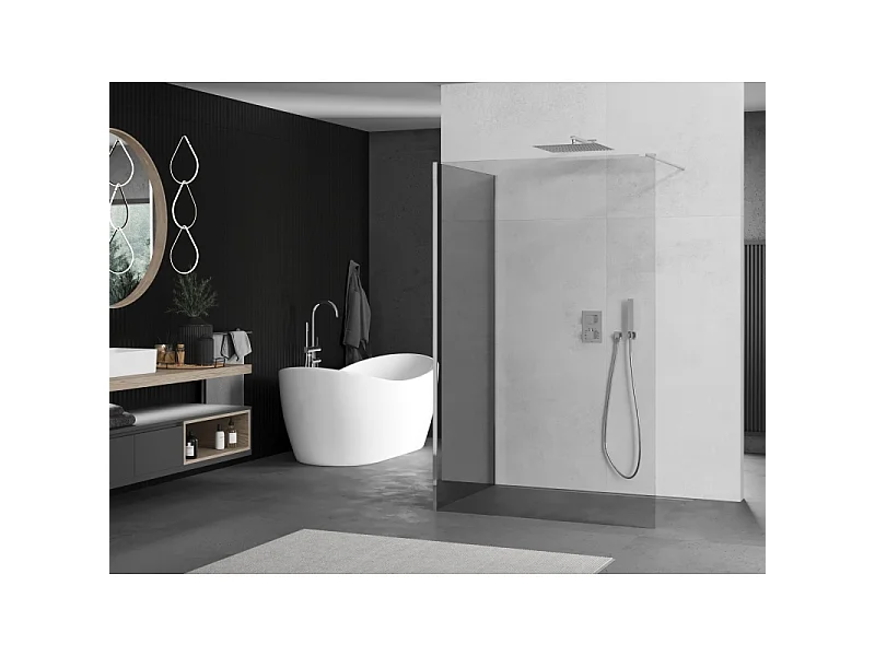Mexen Kioto panel de ducha Walk-in 105 x 100 cm, transparente, cromo - 800-105-212-01-00-100