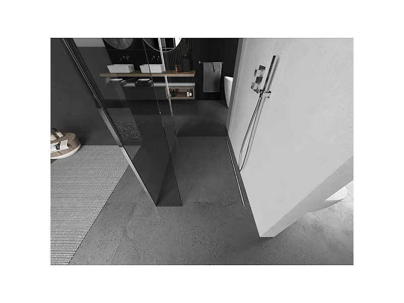 Mexen Kioto paroi de douche Walk-in 135 x 70 x 40 cm, transparent, chrome - 800-135-070-221-01-00-040