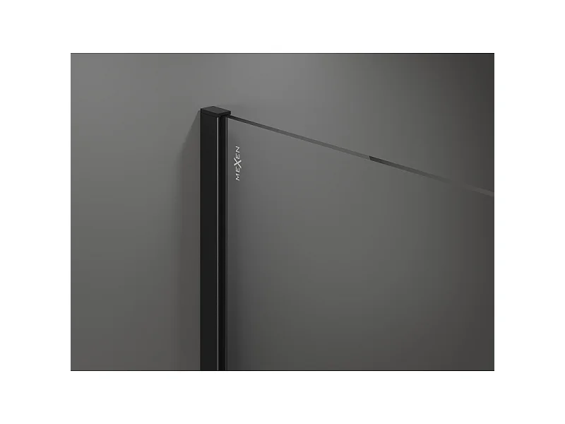 Mexen Kioto paroi de douche Walk-in 145 x 100 cm, transparent, noir - 800-145-202-70-00-100