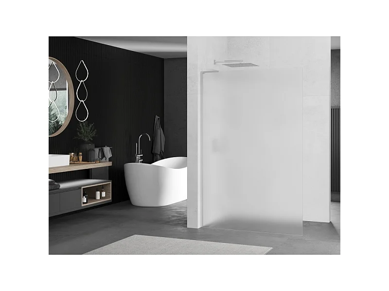 Mexen Kioto L Douchewand Walk-in 100 x 200 cm, matglas, chroom - 800-100-103-01-30