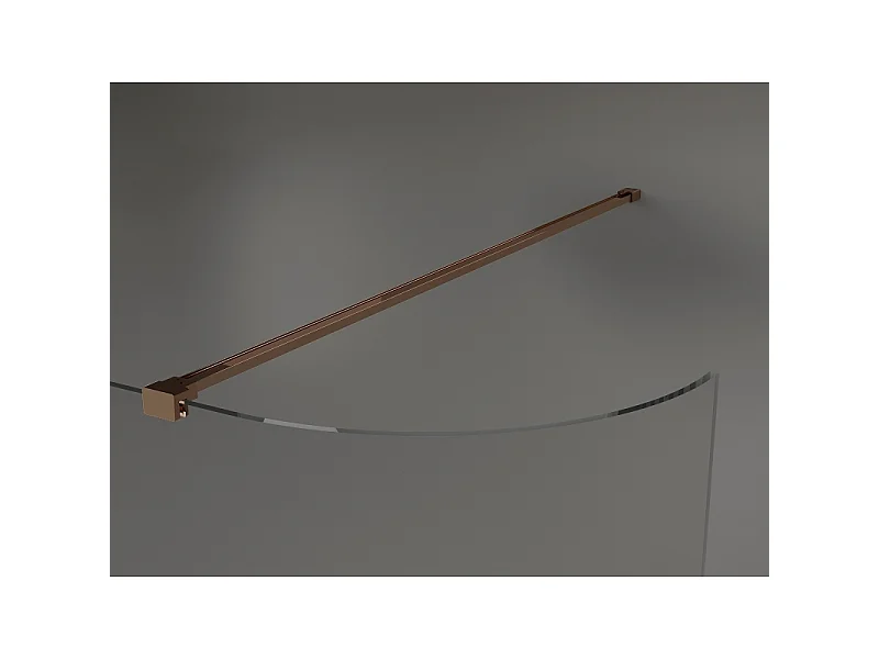 Mexen Kioto-R ronde inloopdouchewand 150 x 200 cm, transparant 8 mm, roze goud - 800-150-101-60-06