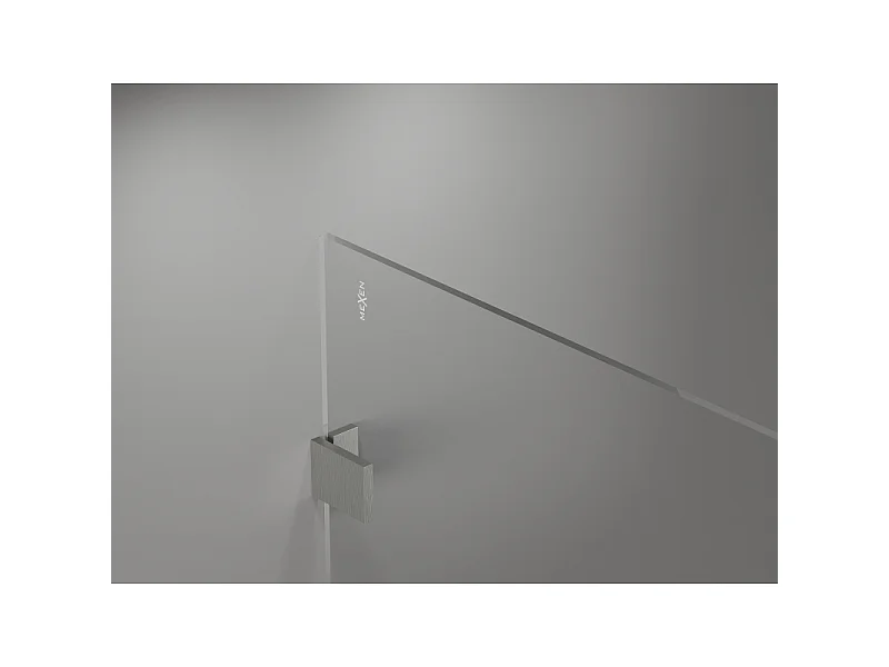 Mexen Lunar Duschwand Walk-in rechts 100 x 200 cm, transparent 8 mm, gebürsteter Nickel - 830-100-000-97-00-P