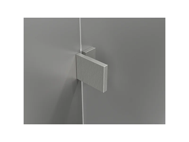 Mexen Lunar Duschwand Walk-in rechts 100 x 200 cm, transparent 8 mm, gebürsteter Nickel - 830-100-000-97-00-P