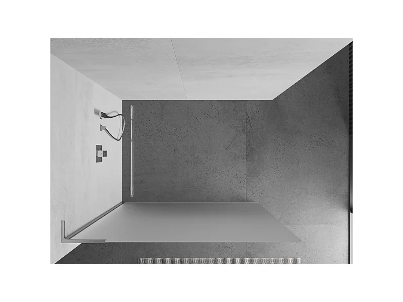 Mexen Kioto L ścianka prysznicowa Walk-in 90 x 200 cm, szron, chrom - 800-090-103-01-30
